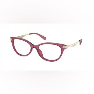 Coach Burgundy and Gold Cat-Eye Glasses